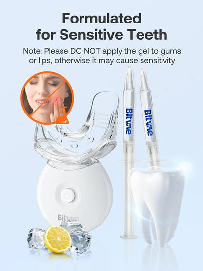 Bitvae L09 LED Teeth Whitening Kit: Gentle 22% Carbamide Peroxide Gel, Effective and Travel-Friendly