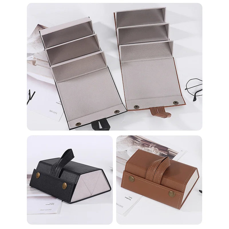 3/5 Grids Glasses Case Travel Folding Storage Display Sunglasses Case Home Storage Portable Foldablewall Hanging Case