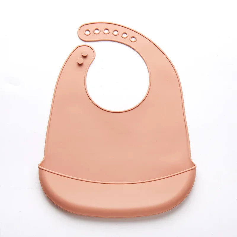 Baby Bib Adjustable Waterproof Bibs Babies Soft Edible Silicone Newborn Saliva Dripping Towel Drooling Children Scarf BPA Free