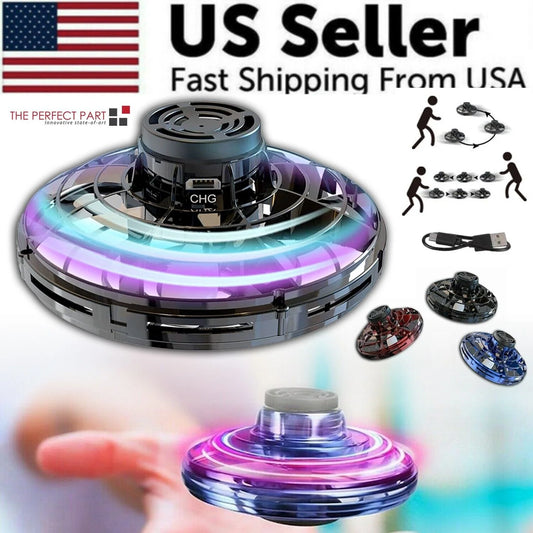 LED Flying Fidget Spinner Drone Ball UFO - Stress Relief and Fun Toy for All Ages