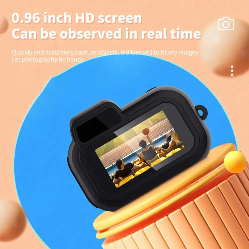 Mini HD 1080P Camera: Compact, Vintage Design, with Screen and TF Card Support