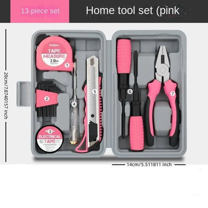 13Pcs Multifunctional Household Repair Tool Kit, Home Tool Set, Home Repair Toolbox for Gift