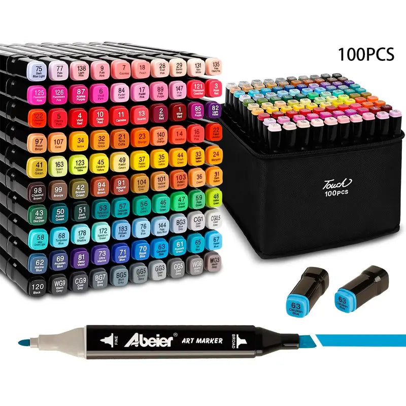 Dual-Tip Art Markers Set