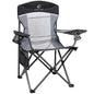 Alpha Camp Oversized Outdoors Folding Camping Chair Heavy Duty Arm Chair with Cup Holder and Storage Bag, 350 LBS Weight Capacity